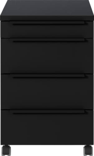 Rollcontainer GW-MAILAND 4377, 3 Schublade(n), schwarz/schwarz