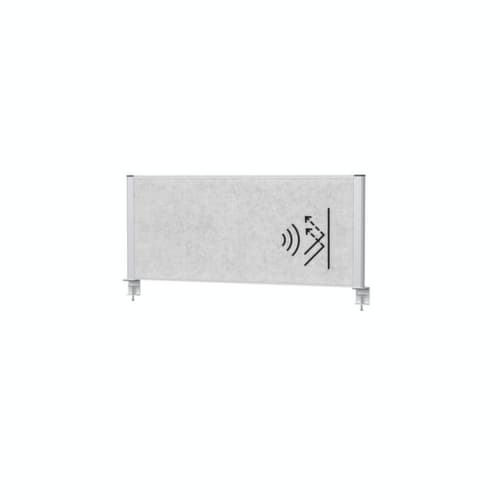 MAUL Tischtrennwand MAULconnecto, Höhe x Breite 515 x 1200 mm, Wand hellgrau
