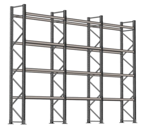SCHULTE Palettenregal für 30 Paletten, 5965 mm breit, 5 Lagerebenen