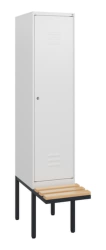 C+P Spind Classic Plus mit Sitzbank, Abteilbreite 400 mm