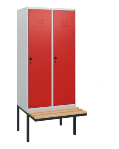 C+P Spind Classic Plus mit Sitzbank, Abteilbreite 400 mm
