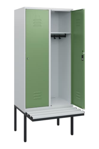 C+P Spind Classic Plus mit Sitzbank, Abteilbreite 400 mm