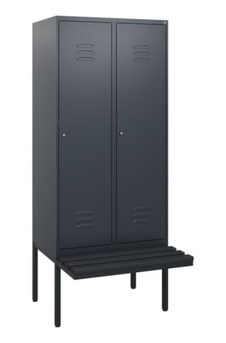C+P Spind Classic Plus mit Sitzbank, Abteilbreite 400 mm