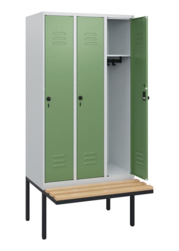 C+P Spind Classic Plus mit Sitzbank, Abteilbreite 300 mm