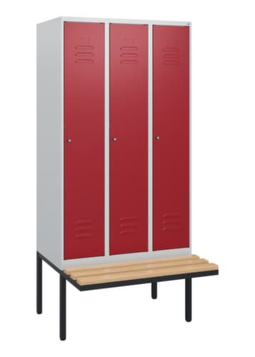 C+P Spind Classic Plus mit Sitzbank, Abteilbreite 300 mm