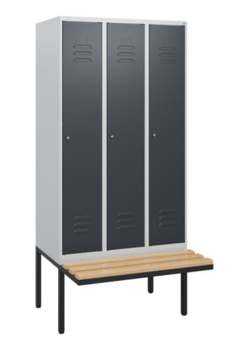 C+P Spind Classic Plus mit Sitzbank, Abteilbreite 300 mm