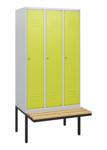 C+P Spind Classic Plus mit Sitzbank, Abteilbreite 300 mm