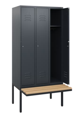 C+P Spind Classic Plus mit Sitzbank, Abteilbreite 300 mm