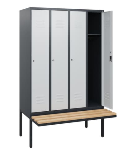 C+P Spind Classic Plus mit Sitzbank, Abteilbreite 300 mm