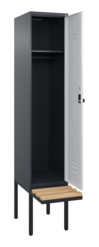 C+P Spind Classic Plus mit Sitzbank, Abteilbreite 400 mm