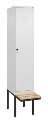 C+P Sitzbank-Spind Classic Plus für Schwarz-Weiß-Trennung, Abteilbreite 400 mm