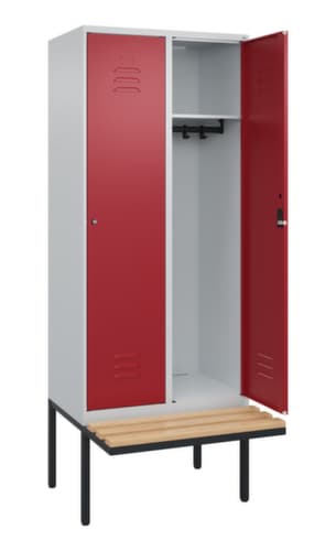 C+P Spind Classic Plus mit Sitzbank, Abteilbreite 400 mm