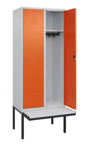 C+P Spind Classic Plus mit Sitzbank, Abteilbreite 400 mm