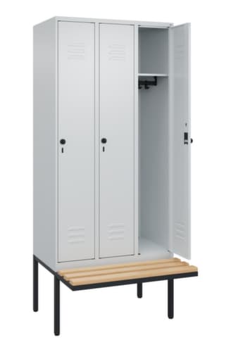 C+P Spind Classic Plus mit Sitzbank, Abteilbreite 300 mm