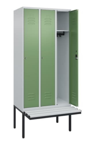 C+P Spind Classic Plus mit Sitzbank, Abteilbreite 300 mm