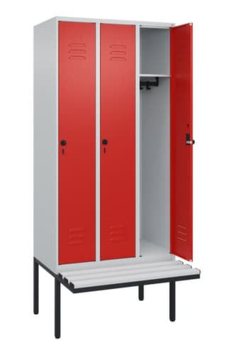 C+P Spind Classic Plus mit Sitzbank, Abteilbreite 300 mm