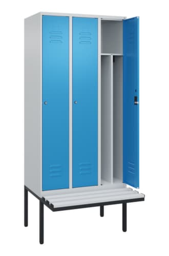 C+P Sitzbank-Spind Classic Plus für Schwarz-Weiß-Trennung, Abteilbreite 300 mm