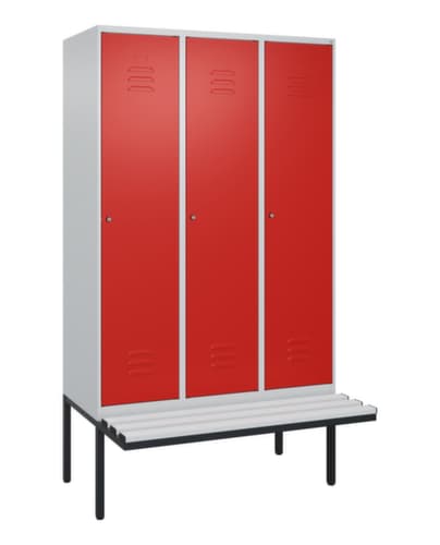 C+P Spind Classic Plus mit Sitzbank, Abteilbreite 400 mm