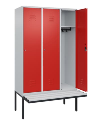C+P Spind Classic Plus mit Sitzbank, Abteilbreite 400 mm