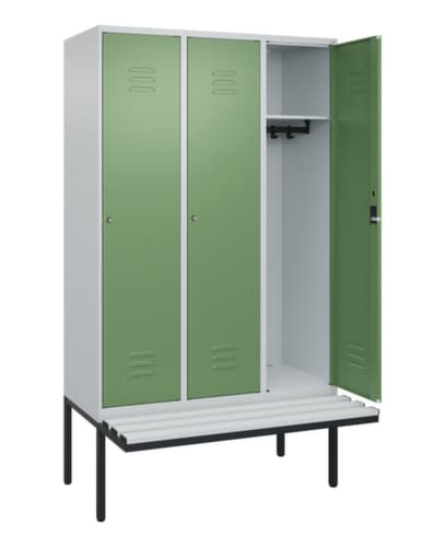 C+P Spind Classic Plus mit Sitzbank, Abteilbreite 400 mm