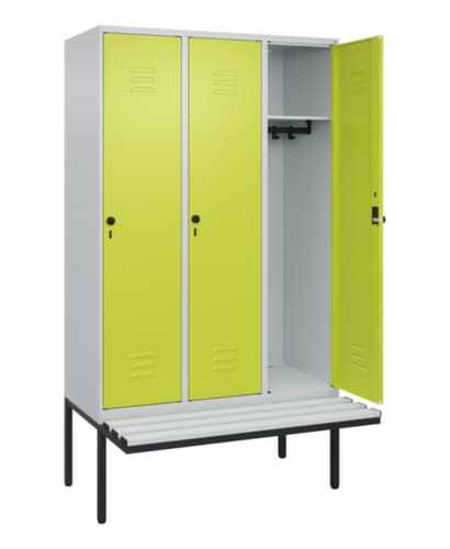 C+P Spind Classic Plus mit Sitzbank, Abteilbreite 400 mm