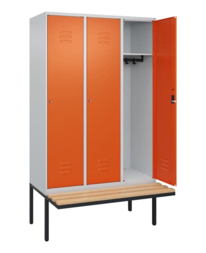 C+P Spind Classic Plus mit Sitzbank, Abteilbreite 400 mm