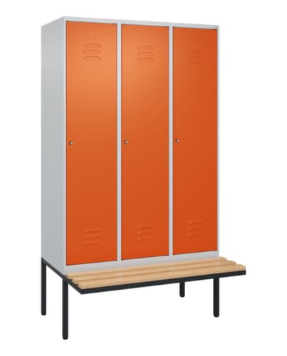 C+P Sitzbank-Spind Classic Plus für Schwarz-Weiß-Trennung, Abteilbreite 400 mm