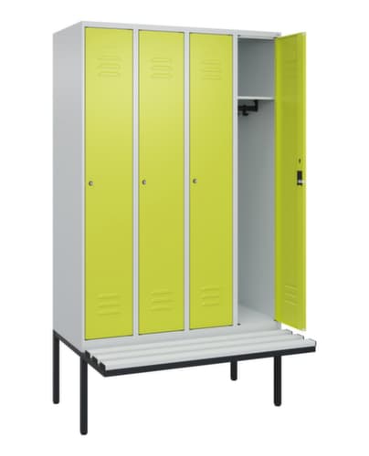 C+P Spind Classic Plus mit Sitzbank, Abteilbreite 300 mm
