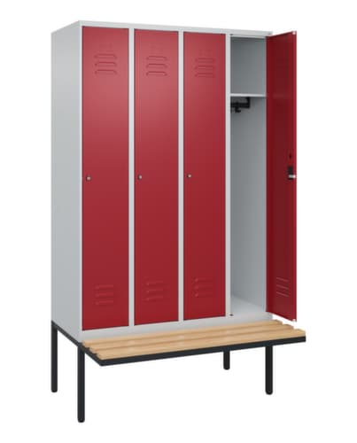 C+P Spind Classic Plus mit Sitzbank, Abteilbreite 300 mm