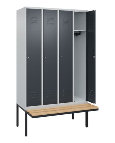 C+P Spind Classic Plus mit Sitzbank, Abteilbreite 300 mm