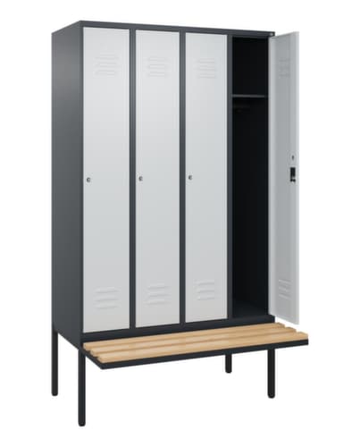 C+P Spind Classic Plus mit Sitzbank, Abteilbreite 300 mm