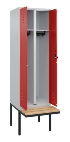C+P Sitzbank-Spind Classic Plus für Schwarz-Weiß-Trennung, Abteilbreite 300 mm