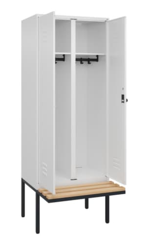 C+P Sitzbank-Spind Classic Plus für Schwarz-Weiß-Trennung, Abteilbreite 400 mm