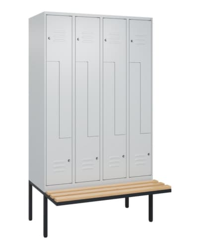 C+P Z-Spind Classic Plus mit untergebauter Sitzbank, Abteilbreite 300 mm