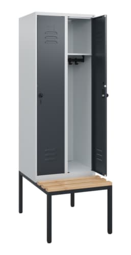 C+P Spind Classic Plus mit Sitzbank, Abteilbreite 300 mm