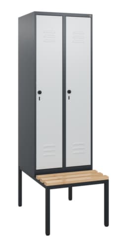 C+P Spind Classic Plus mit Sitzbank, Abteilbreite 300 mm