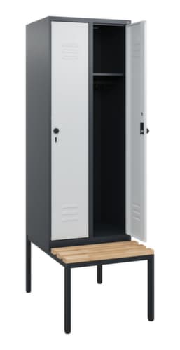 C+P Spind Classic Plus mit Sitzbank, Abteilbreite 300 mm