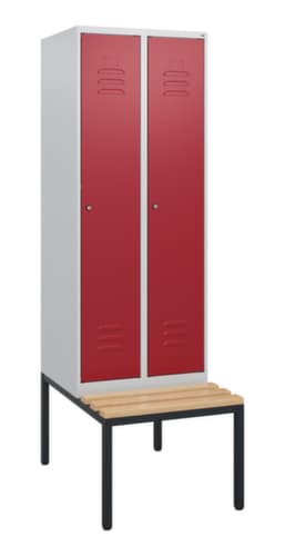 C+P Spind Classic Plus mit Sitzbank, Abteilbreite 300 mm