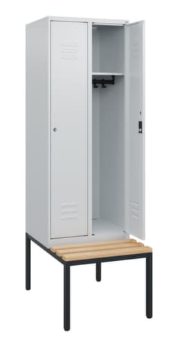 C+P Spind Classic Plus mit Sitzbank, Abteilbreite 300 mm