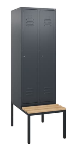 C+P Spind Classic Plus mit Sitzbank, Abteilbreite 300 mm