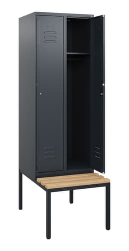 C+P Spind Classic Plus mit Sitzbank, Abteilbreite 300 mm