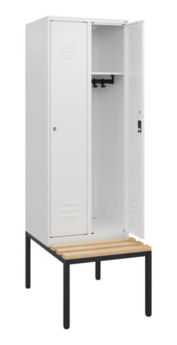 C+P Spind Classic Plus mit Sitzbank, Abteilbreite 300 mm