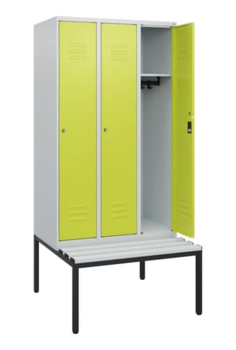C+P Spind Classic Plus mit Sitzbank, Abteilbreite 300 mm