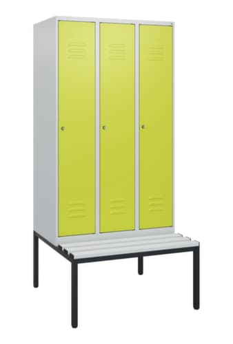 C+P Spind Classic Plus mit Sitzbank, Abteilbreite 300 mm