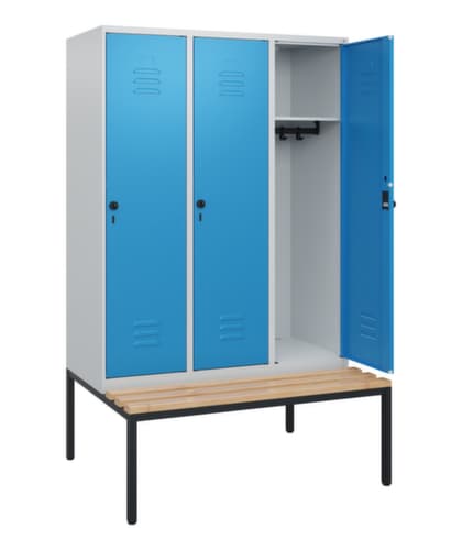 C+P Spind Classic Plus mit Sitzbank, Abteilbreite 400 mm