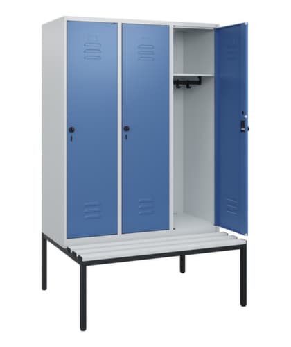 C+P Spind Classic Plus mit Sitzbank, Abteilbreite 400 mm