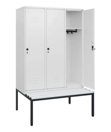 C+P Spind Classic Plus mit Sitzbank, Abteilbreite 400 mm
