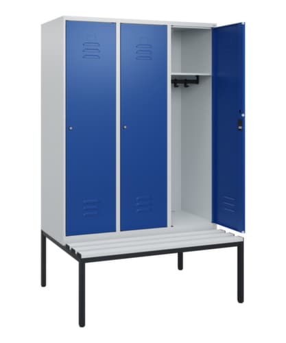 C+P Spind Classic Plus mit Sitzbank, Abteilbreite 400 mm