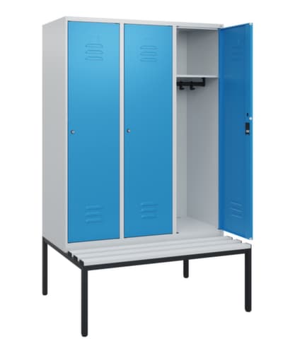 C+P Spind Classic Plus mit Sitzbank, Abteilbreite 400 mm
