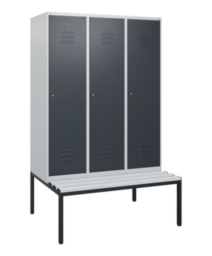C+P Spind Classic Plus mit Sitzbank, Abteilbreite 400 mm